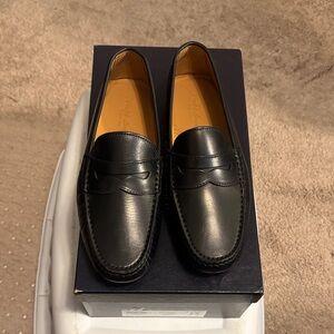 Black Polo Ralph Lauren Leather Men's Loafers